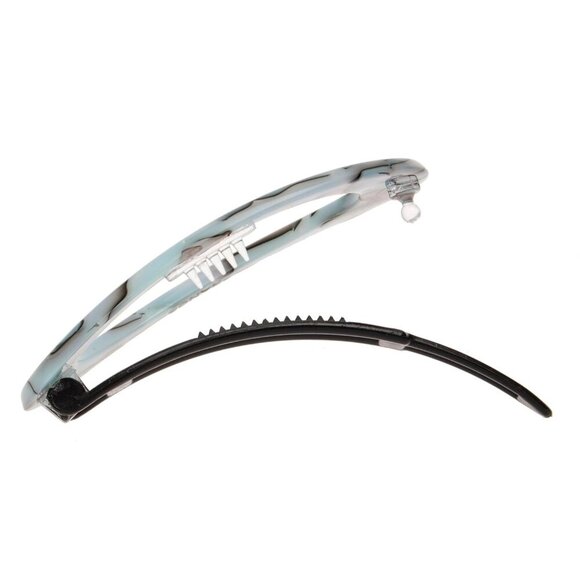 Plastic Tige Boule Barrette Oval Clasp Glitter for Fine Hair Durable main image 2